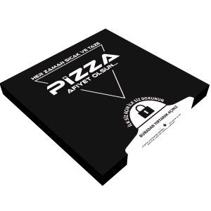 Eko Kilitli Baskılı Pizza Kutusu 100 Adet 26cm X 26cm X 4,2cm